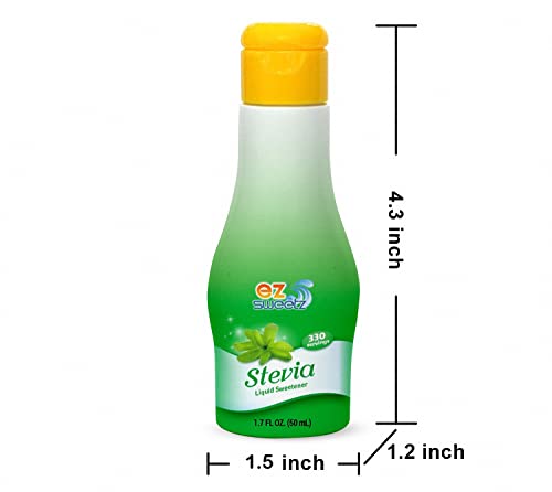 EZ-Sweetz (2-Pack 1.36oz - Liquid De-Bittered Stevia Sweetener 300 Servings/Bottle)