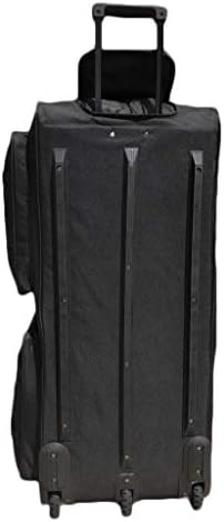 36-inch Rolling Duffle Bag with Wheels, Luggage Bag, Hockey Bag, XL Duffle Bag With Rollers, Heavy Duty Oversized Bag (Black)