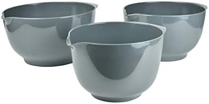 Hutzler Melamine Mixing Bowl Set: 2, 3 and 4 Liters, White (3234WH)