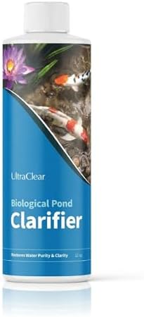 Pond Clarifier for Outdoor Ponds - Treats up to 80,000 Gallons - Concentrated Live Beneficial Bacteria - - Clears Cloudy Pond Water - Safe for Fish, Plants, Pets and People