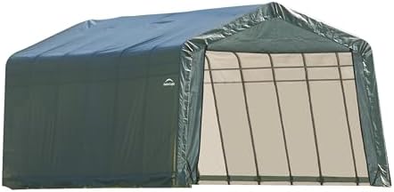 ShelterLogic 72444 Green 12'x24'x8' Peak Style Shelter