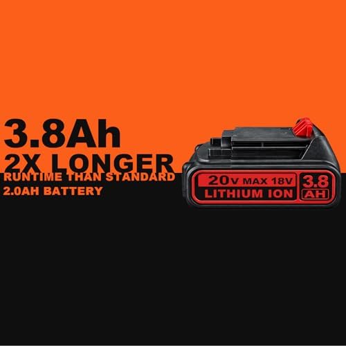 VANTTECH 2Packs 3.8Ah LBXR20 Replacement for Black and Decker 20v Battery