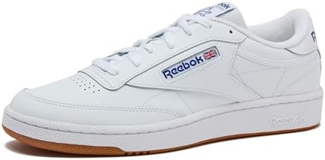 Reebok Club C 85 Mens Tennis Shoes, Casual Fashion White Sneakers for Men