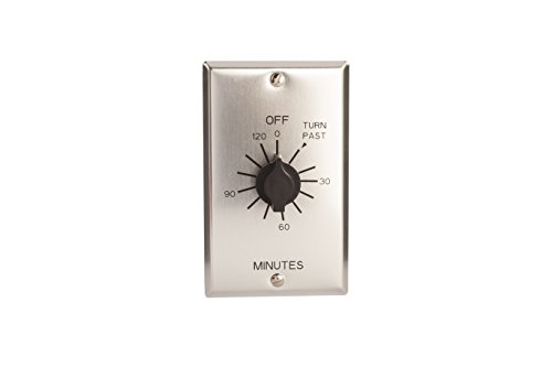 C Series Commercial Style Spring Wound Auto Off In-Wall Time Switch, 2 Hours Timer Length, SPST Switch Type
