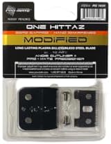Replacement Blade 04521 fits Andis T-Outliner 04780, GTX 04785 (Model GO, GTO) Modified One Hittaz Zero Gap by PRO-MATE w/Free Screws (Black - T Shape)