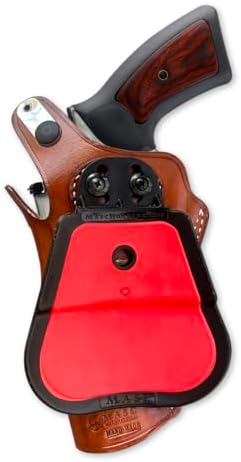 Masc Premium Leather OWB Paddle Holster for with Thumb Break Fits, GP-100 4.2-inch, Brown #1033#