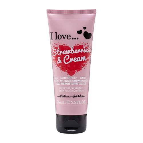 I Love Raspberry and BlackBerry Super Soft Hand Lotion - Hand Lotion for Dry Skin - Sweet Fragrance with Fruit Extracts - Organic Hand Cream - 2.5 oz