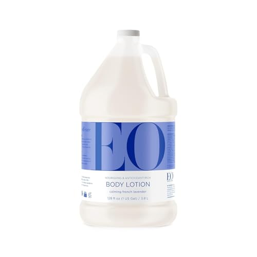 EO French Lavender Body Lotion Refill, Bulk Gallon, 128 oz | 1-gallon bulk refill | fits most dispensers | essential oil formula | moisturizes dry skin | salon-size | men and women