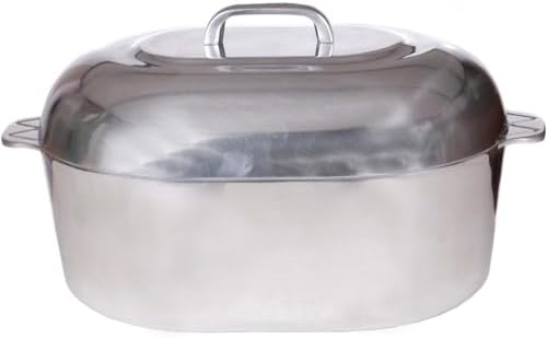 15 Inch Aluminum Oval Roaster - McWare by Cajun Classic Cookware