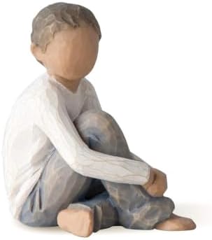 Willow Tree Caring Child (Darker Skin), Sculpted Hand-Painted Figure | Celebrates a Child's Spirit, Family Grouping Keepsake