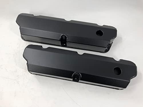 Fabricated Aluminum Tall Valve Cover for Ford Small Block SBF 289 302 351w/Holes Black