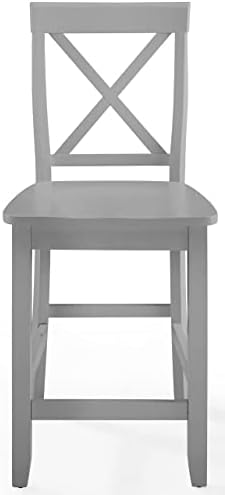 Crosley Furniture X-Back Wood Bar Stools Set of 2, Black, 30-inch