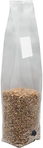 2 Pound Bag of Sterilized Rye Berries Mushroom Substrate with Self Healing Injector Port
