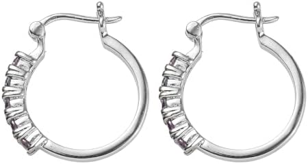 Blue Cubic ZirconiaEarrings in Stainless Steel
