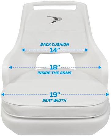 Wise 8WD015-710 Standard Pilot Chair with Cushions, Fixed Height Pedestal and Seat Slide | 28-oz marine vinyl snap-on cushions, 2-7/8 in aluminum post