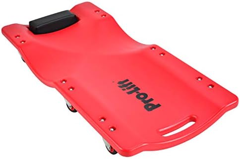 Pro Lift Mechanic Plastic Creeper 36 Inch - Blow Molded Ergonomic HDPE Body with Padded Headrest - 300 Lbs Capacity