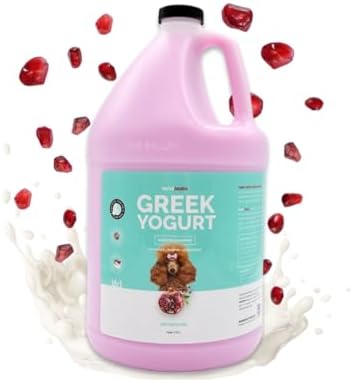 Bark2Basics Pomegranate Greek Yogurt Dog Shampoo, 1 Gallon, Protein Pet Shampoo, Feeds Protein to Hair