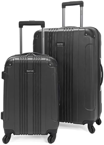 Kenneth Cole REACTION Out of Bounds Lightweight Hardshell 4-Wheel Spinner Luggage, Teal, 20-Inch Carry On