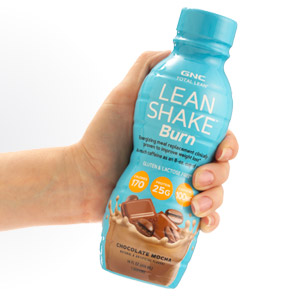 Lean Shake Burn product being held in hand