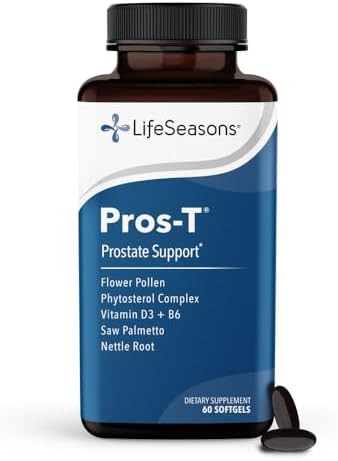 Pros-T - Prostate Support Supplement - Saw Palmetto, Phytosterol, Zinc, Nettle, Vitamin D-3 & B6 - Promote Healthy Prostate Function & Normal Urinary Flow - Improve Tissue Integrity - 60 Softgels