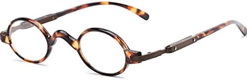 The Potter Unisex Reader, Metal Round Vintage Spring Hinge Reading Glasses for Men and Women + 1.50 (2 Tortoise)
