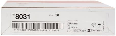 Hollister 8031 Premier 1-Piece 12” Drainable Ostomy Pouch & Flat FlexWear Skin Barrier, Pack of 10, Ultra-Clear