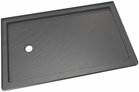 DreamLine SlimLine 32 in. D x 60 in. W x 2 3/4 in. H Left Drain Single Threshold Shower Base in Black, DLT-1132601-88