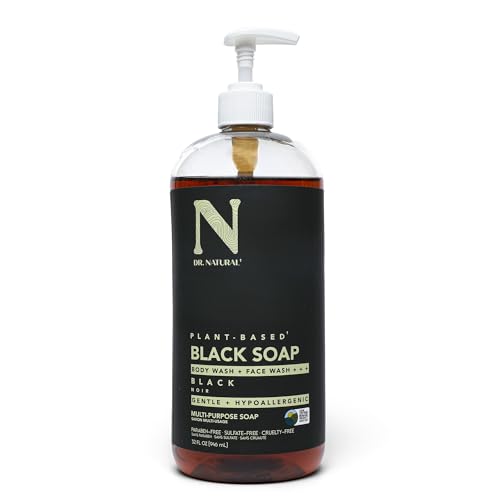 Dr. Natural Castile Liquid Soap - Multi-Use Body Wash, Shampoo and Face Wash - Body Soap for Skin, Hair, Pets and Home - Unscented Baby - 32 oz
