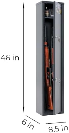 Buffalo 1115 Gun Rifle Safe Storage Cabinet Key Lock with Separate Shelf for Handguns Ammo