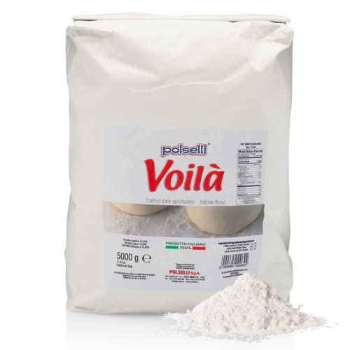 POLSELLI Voila, Spolvero "00" Table & Dusting Flour, Soft Wheat Flour, 5 kg