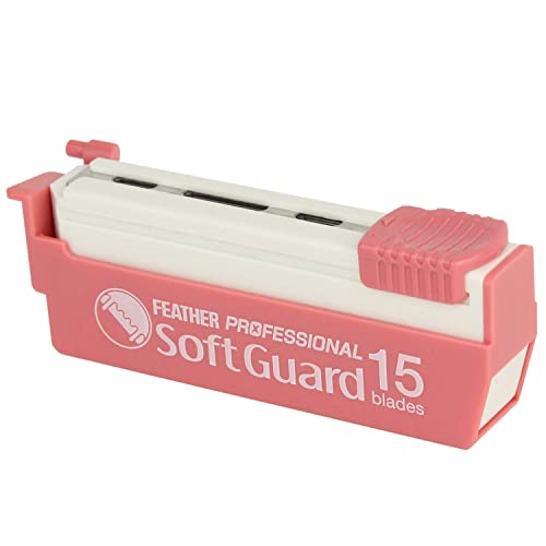 Feather Artist Club ProSoft Guard Razor Blades - Single Straight Edge Razor Blade with Guard Refills for Shaving - For Men, Women