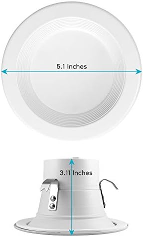 LUXRITE 4 Inch LED Recessed Can Lights, 10W=60W, CCT Color Selectable 2700K | 3000K | 3500K | 4000K | 5000K, Dimmable Retrofit Downlights, 750 Lumens