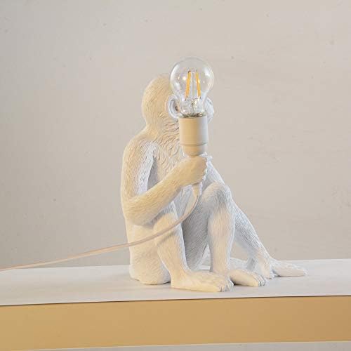 Golden Monkey Table Lamp, LongTN LED Resin Sitting Monkey Lighting