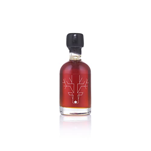 Escuminac Canadian Maple Syrup, Late Harvest Dark Robust Taste, Pure & Organic. Mini Glass Bottles 12 x 50ml, Bulk Format for Party Favors, Wedding