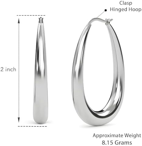 Stainless Steel Hoop Earrings for Women - Stainless Steel Earrings for Women Fashion Jewelry - Dangle Statement Unique Cute Engagement Anniversary
