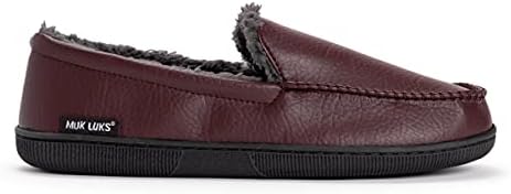 Muk Luks Men's Moccasin-Black Slip-On Loafer