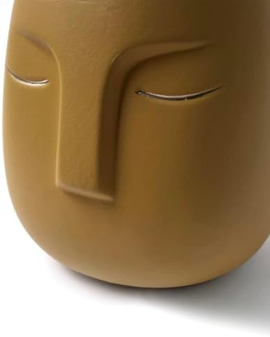 GeLive Head Plant Pot Succulent Planter with Drainage Hole Modern Statue Flower Pot Face Plant Vase Windowsill Box Art Home Decoration Indoor
