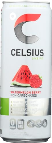 CELSIUS Sparkling Peach Vibe, Functional Essential Energy Drink 12 Fl Oz (Pack of 4)
