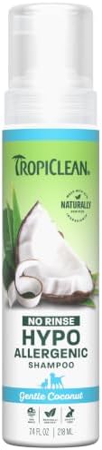 TropiClean No Rinse Waterless Dog Shampoo, Papaya & Coconut Scent, 7.4oz