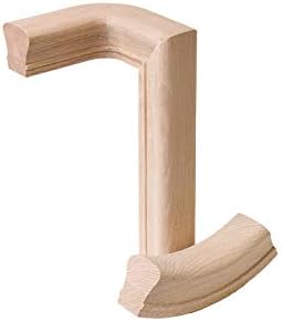 Red Oak 6010-8E 2-1/4 inch Width x 2-3/8 inch Tall Traditional Style Straight Wood Handrail for Stair Remodeling 8 feet Long