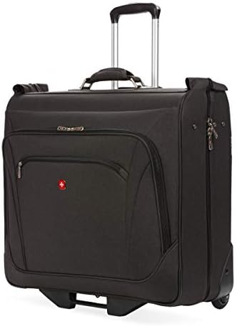 SwissGear 7895 Premium Rolling Garment Bag, Bonus Hanging Feature, Men's and Women's, 24-Inch Luggage - Black