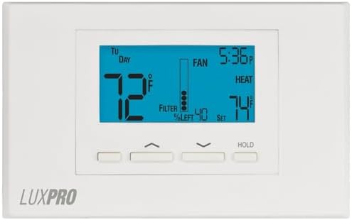 P521U Programmable 5-2 Day Thermostat for Home Use; 2 Heat, 1 Cool