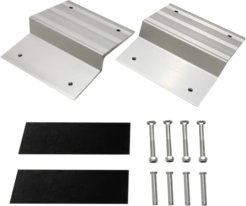 MaxxHaul Aluminum Ramp Top Kit 2 Pack Turns 2x8 Boards into Utility Loading Ramps 1400 lb Capacity with Non‑Skid Surface and Tailgate Protective Pads (80439)