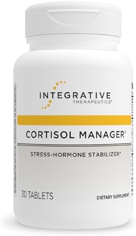 Integrative Therapeutics Cortisol Manager - Balance Cortisol & Support Relaxation for Restful Sleep* - Includes Ashwagandha & L-Theanine for Confidence with Less Stress* - 30 Tablets