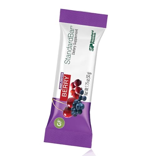 Standard Process StandardBar - Gluten-Free & Vegetarian Protein Bar - Whole Food-Based Bar with Blueberries