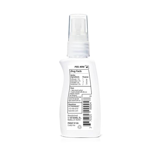 BU SPF 30 Sunscreen Spray for Face and Body, Non Aerosol Spray, Ultrafine WOWmist, TSA Travel Size Sunscreen, Clear, Non Greasy, Water Resistant, White Sage 3.3 oz