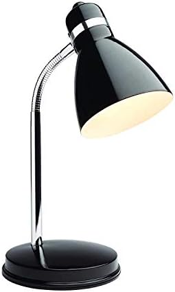 Newhouse Lighting NHDK-OX-BK Oxford Black Metal Flexible Classic Desk or Table Lamp for Office or Bedroom Use