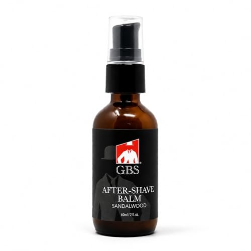 G.B.S Men’s Aftershave Balm - Premium Sandalwood Scent - Soothes Razor Burn & Moisturizes Sensitive Skin - Fast-Absorbing Formula - 5 Fl Oz