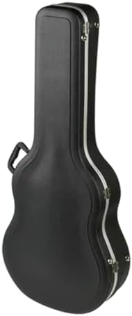 SKB Hardshell Travel Case for Dreadnought Acoustic Guitars, Molded In Bumpers for Protection, Plush Lined Interior and Latches