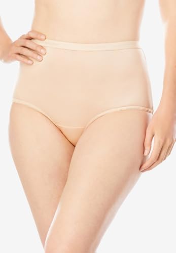 Comfort Choice Plus Size Full Coverage Nylon Brief 10-Pack